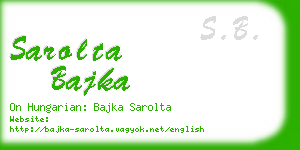sarolta bajka business card